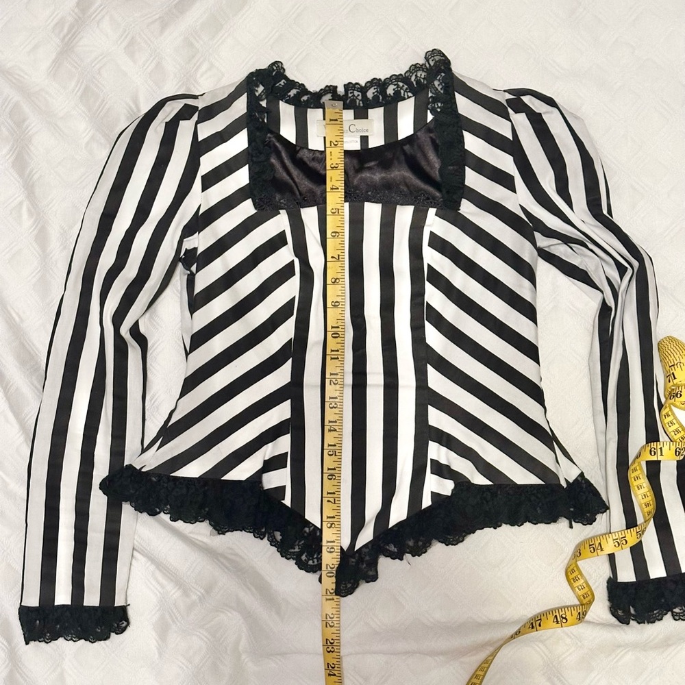 Victorian Choice Gothic Sleepy Hollow Gown Black & White Beetlejuice Dress - Picture 10 of 15